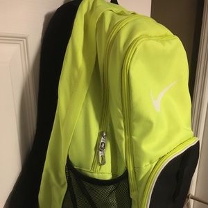 Nike Neon Yellow and Black Back Pack for School